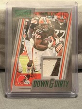 2022 Panini Playbook - Down and Dirty Kareem Hunt #DD-13 Green /49 (MEM)