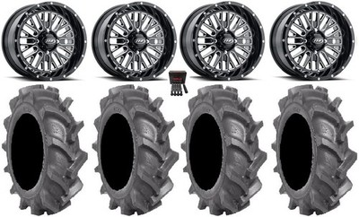 ITP Momentum 14'' Wheels Milled 28'' BKT AT 171 Tires Honda Rincon Rancher