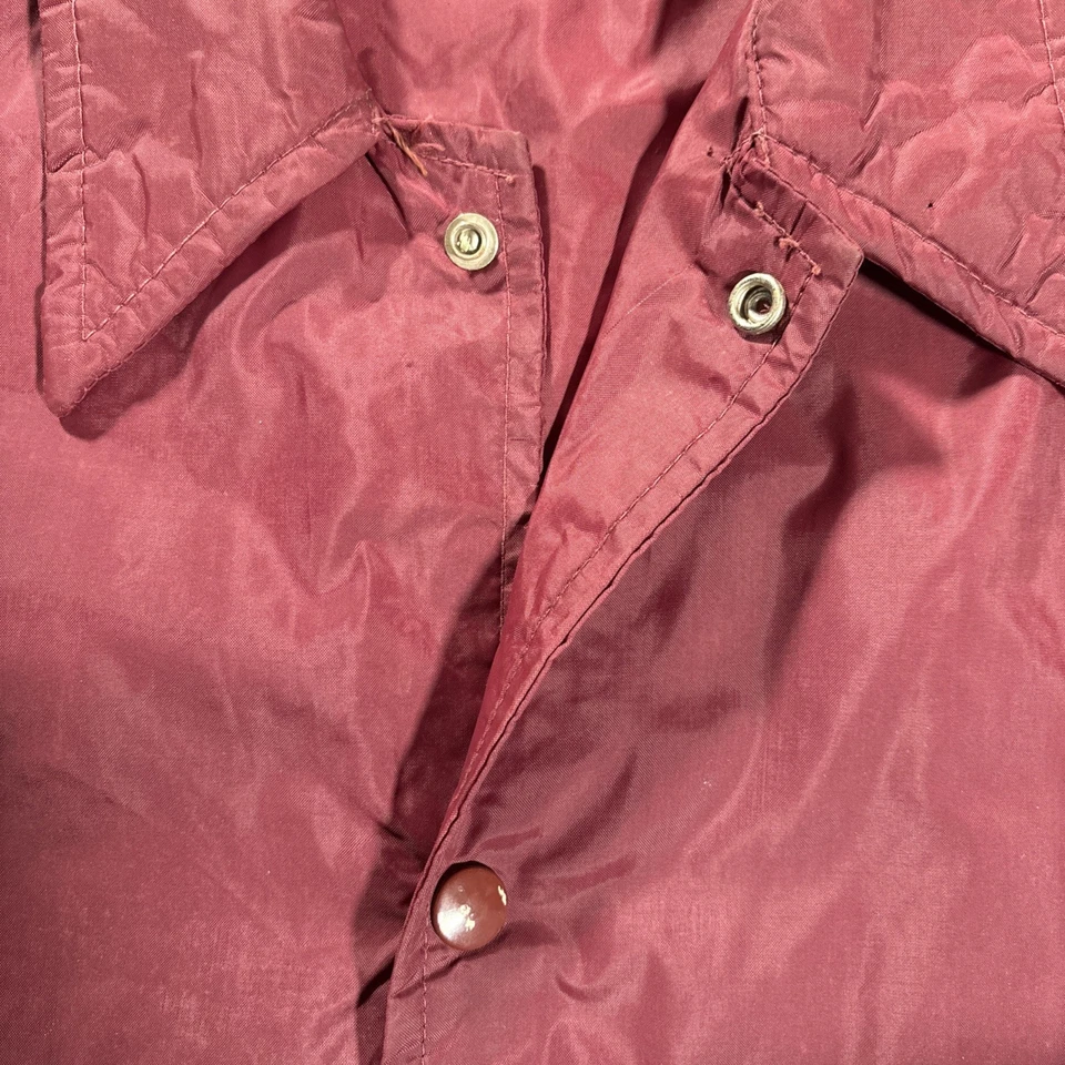 Vintage Mr. Pibb 1980’s Rare Windbreaker Jacket Maroon Color Size Large - Image 4 of 4