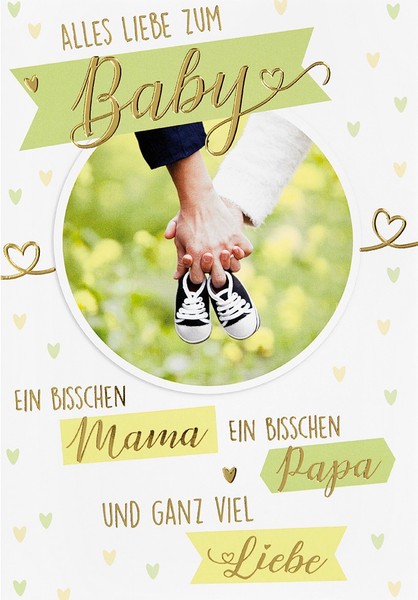 Geburt – Baby – Freudiges Ereignis - GlüCkwunschkarte Im Format 11,5X17Cm Mit Um-image