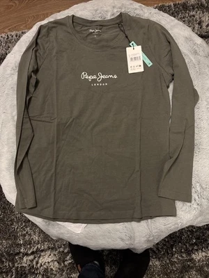 Nueva camiseta para mujer Pepe Jeans Virginia Ls N talla XL - Imagen 1 de 4