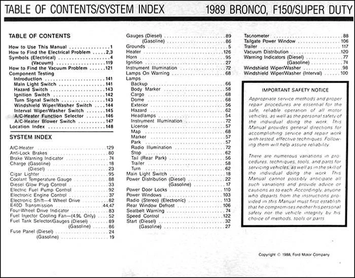 Ford Truck Shop 1989 manual juego de 6 libros en USB F150 F250 F350 Bronco Van Service Foto 3 de 4