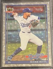 2026 Topps Series 1 - #T91-21 Mookie Betts 91’ Edition Silver Crackle Foil. MINT