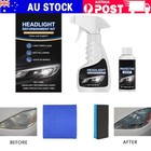 Headlight Restoration Fluid Kit Car Headlamp Cleaner Restorer Coating Spray Kit