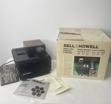 Vintage Bell  Howell Slide Cube Projector 857 With Box  Manual Tested Working