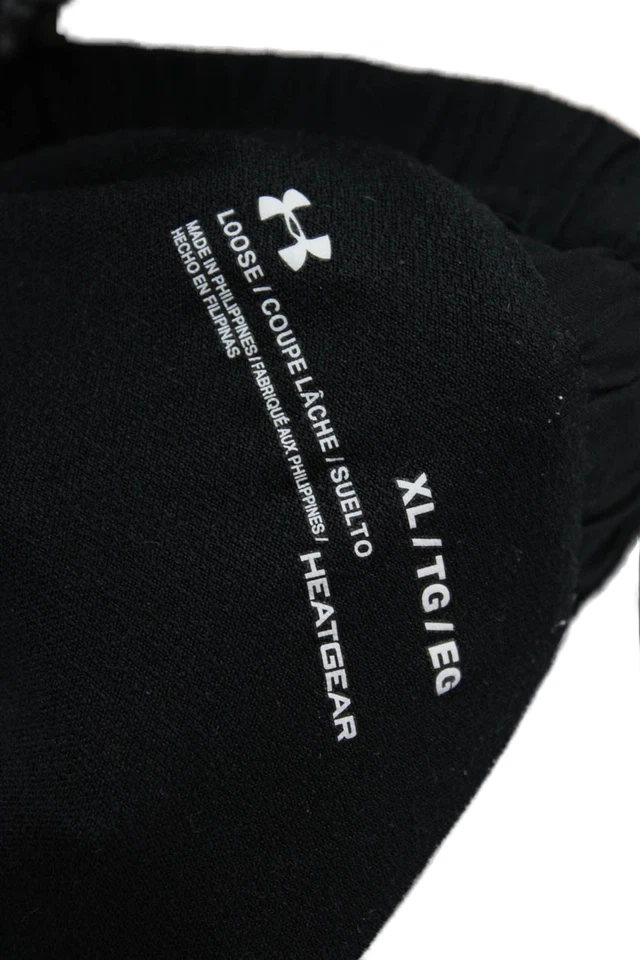 Under Armour Womens Loose Fit Pull On Shorts Black White Size Extra Large - Image 4 of 4