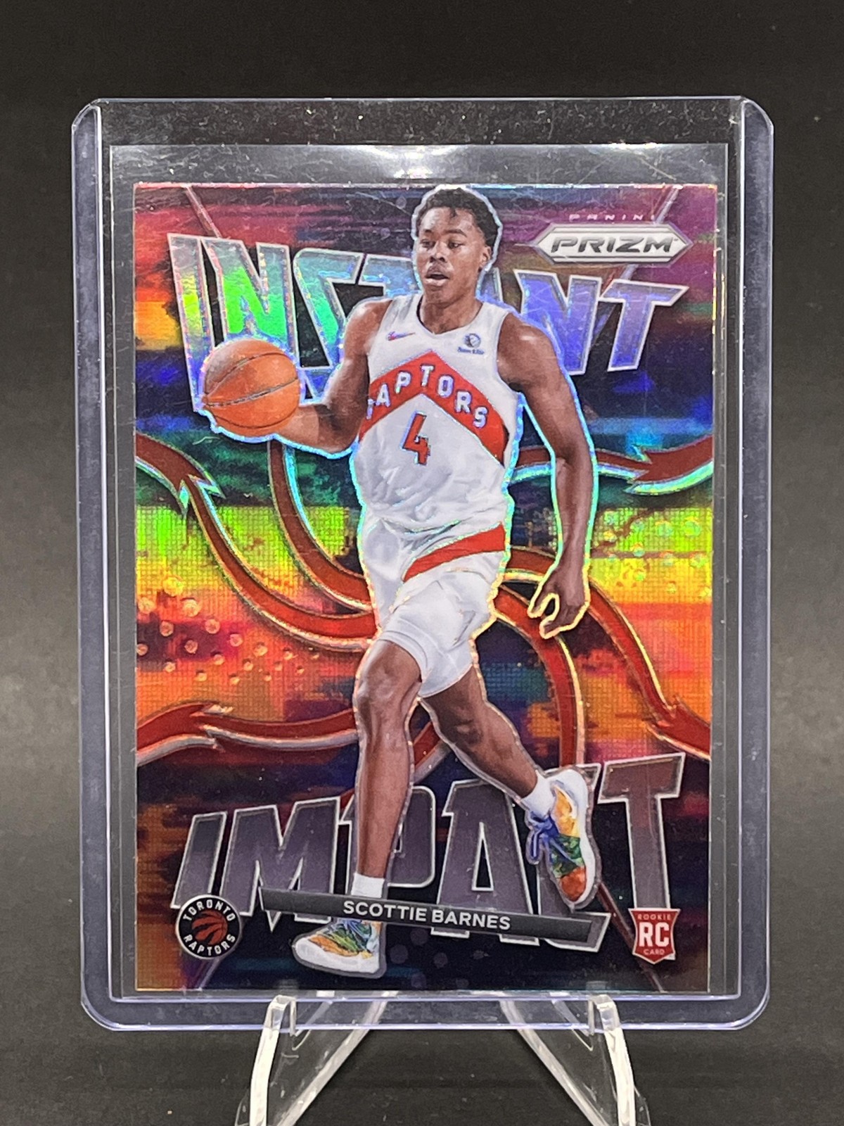 2021-22 Panini Prizm #16 Scottie Barnes Instant Impact Prizms Silver 250004