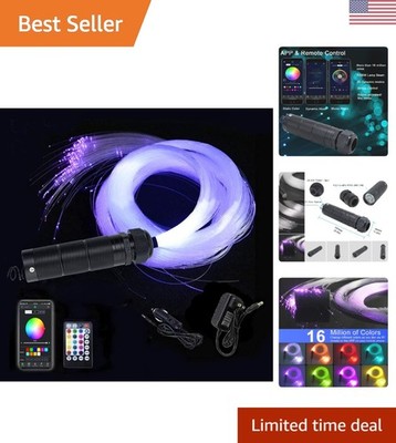 Vibrant RGBW Fiber Optic Lights with APP Control for Home & Auto Decoration