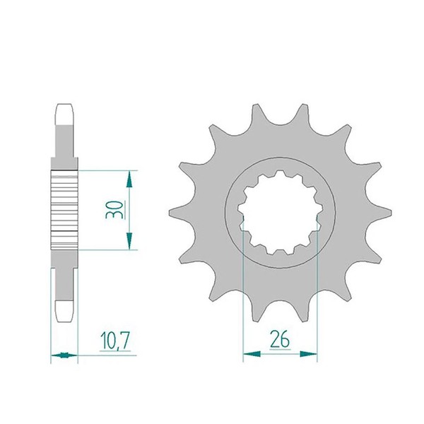 Afam Ritzel #525 16 ZäHne (FüR: Yamaha Tenere 700 World Raid DM116 22-23 )-image