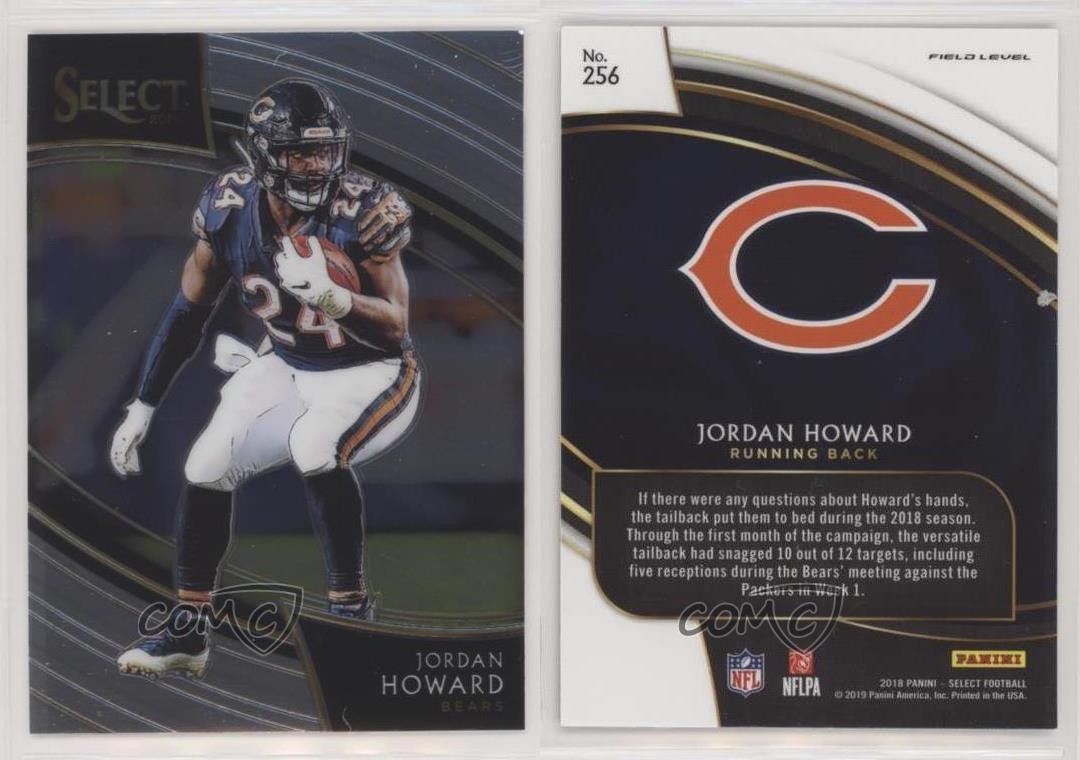 2018 Panini Select Field Level Jordan Howard #256 1h1 thumbnail 3