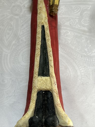 Vintage Bleistift Stick Weihnachtsmann trägt eine Laterne geglaubt Keramik detailliert - Bild 5 von 24