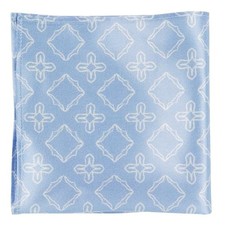 Paisley Silk Pocket Square for Men, Suit Handkerchief for Light Blue Diamonds