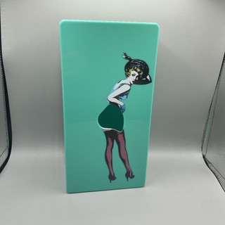 Tissue Box Cover Lady Skirt Design Plastic Teal