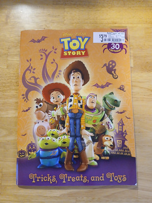 Disney Toy Story Halloween Coloring Book Tattoos 2012 Retired Tricks Treats NOS