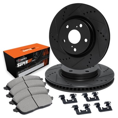 For Lincoln Continental 87 Brake Kit eLINE Series Drilled & Slotted Front Brake