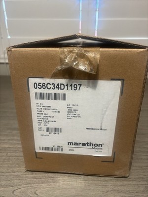 Marathon Electric Motor 3/4HP AC Motor  1 Phase 3450RPM 056C34D1197 NEW IN BOX