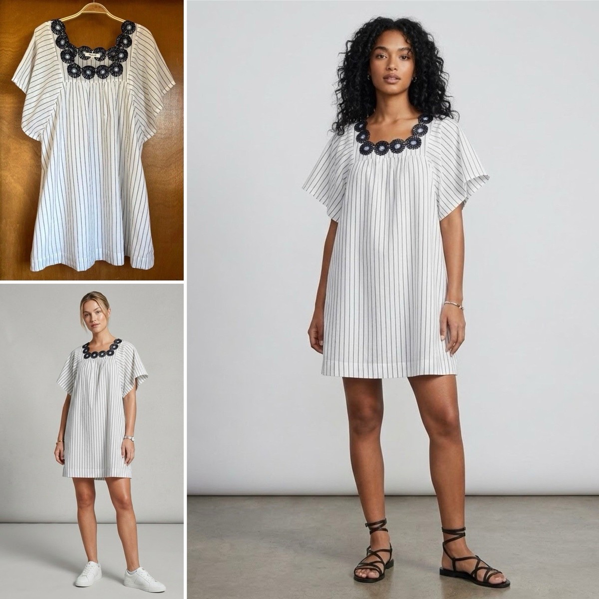 madewell embroidered shift dress Embroidered Linen Mini Shift Dress