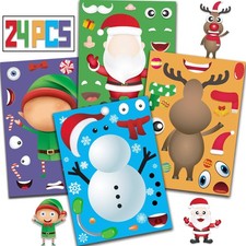 Christmas Stickers for Kids - Crafts Activities Party Favors Multi