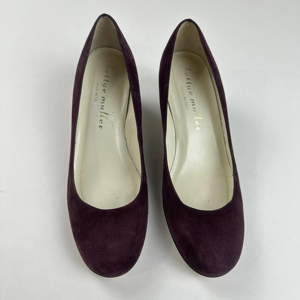 Bettye Muller туфли-лодочки замшевые каблуки размер 6,5 США 36,5 ЕС темно-красный бордовый - Изображение 2 из 4