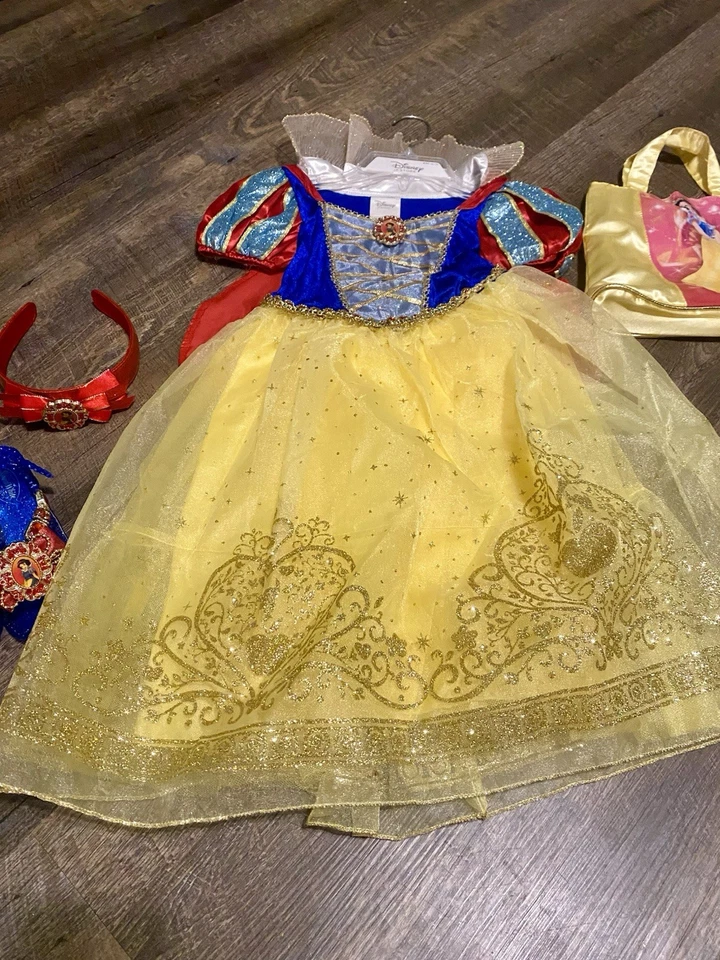 Disney Store Blancanieves Princesa Vestido con Zapatos Diadema Conjunto Cartera Foto 2 de 4