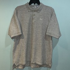 Vintage Reebok Men  s Polo Shirt Sz XL Gray Short Sleeve Embroidered Logo