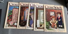 Lot of 5 Cross Stitch Country Crafts Magazines 1988 89 Patterns Projects
