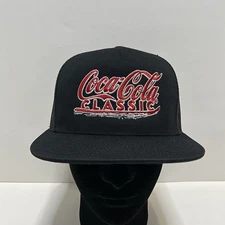 Coca-Cola Classic Black Trucker Hat Snapback Mesh Cap by The Classics Yupoong