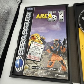 Sega Saturn Game - Area 51 complete with manual and registration card