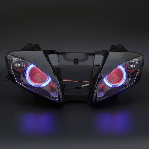 For Yamaha YZF R6 2008-2015 Angel Devil Eyes Fully Assembled Headlight Projector - Picture 24 of 32