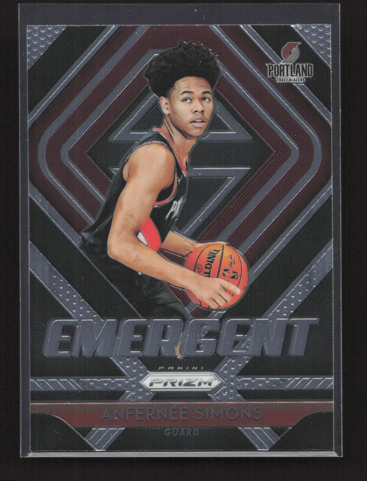 2018-19 Panini Prizm Emergent Anfernee Simons RC #24 Portland Trail Blazers