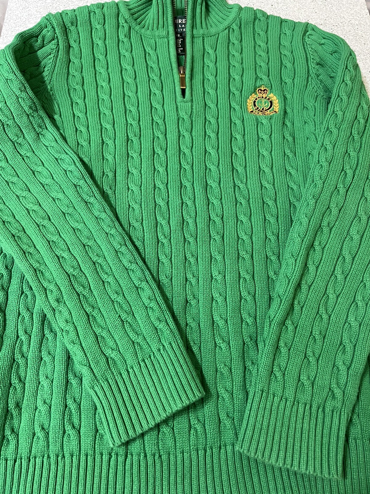 Vintage Ralph Lauren Ribbed Sweater - Women | Color: Green | | eBay