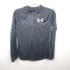 Under Armour Black Youth XL Hooded 1/4 Zip Heat Gear Pullover