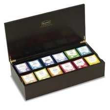 Ronnefeldt - Black Wood Teavelope Presentation Box filled with 150 Teavelopes