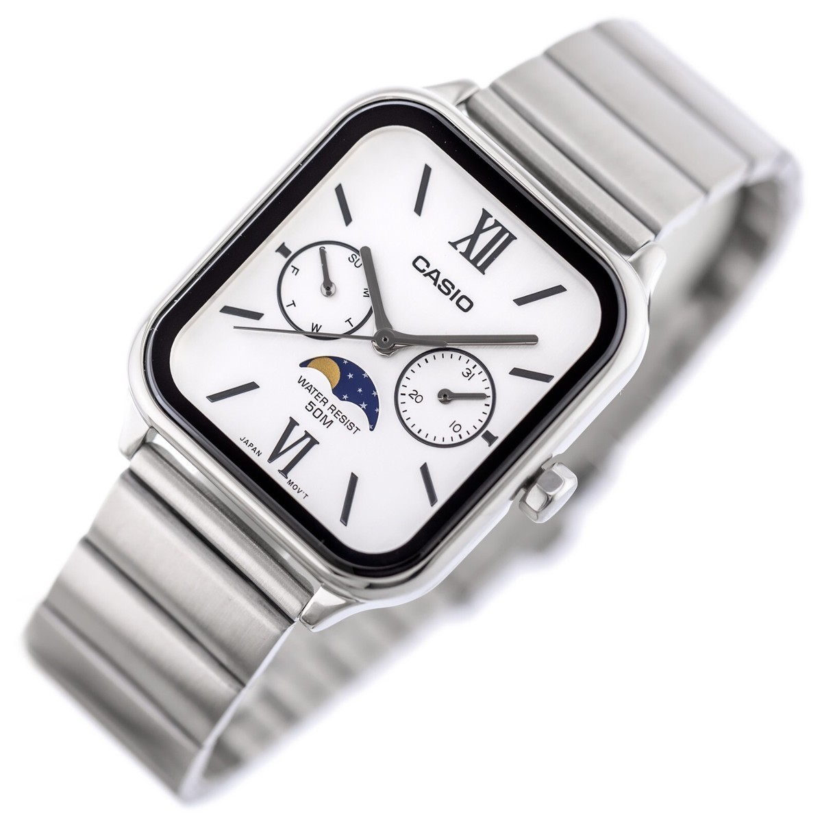 Casio Moonphase Quartz Stainless Steel MTP-M305D-7A2VDF Casio Moonphase Quartz Stainless Steel MTP-M305D-7A2VDF