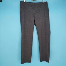 Utopia by HUE Size Large Plaid Tapered Crop Pull On Mid Rise Trousers