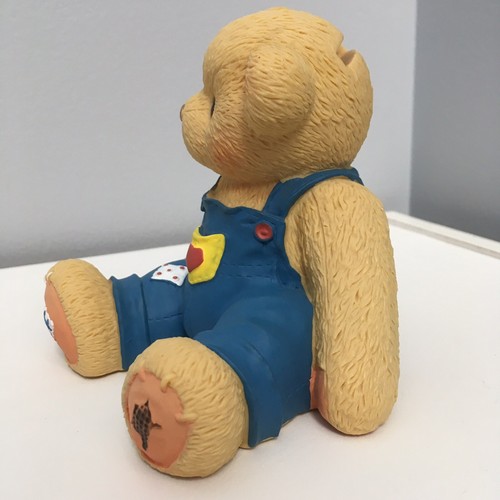 1998 Cherished Teddies Teddy Bear Coin Bank Plastic Piggy Bank with stopper NOS - Picture 4 of 8