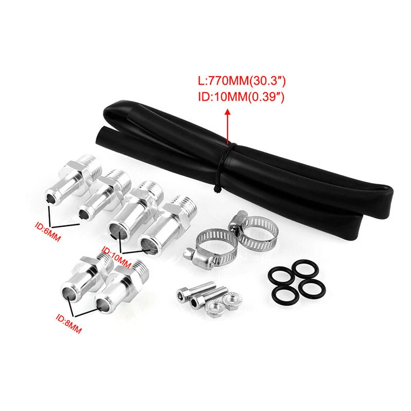 Car Blue Aluminum Alloy Oil Catch Tank: 2-Port, Anti-Sloshing, Universal - Image 4 of 4