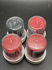STAMP-n STUFF EMBOSSING POWDERS Lot of 4 1/2 Oz Jar RED TRANSPARENT Black Shimr