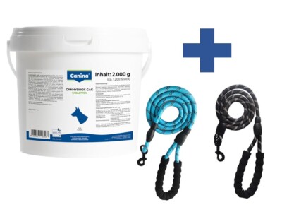 Canina Canhydrox 2kg + Doppelpack Hundeleine | Vorteilspaket