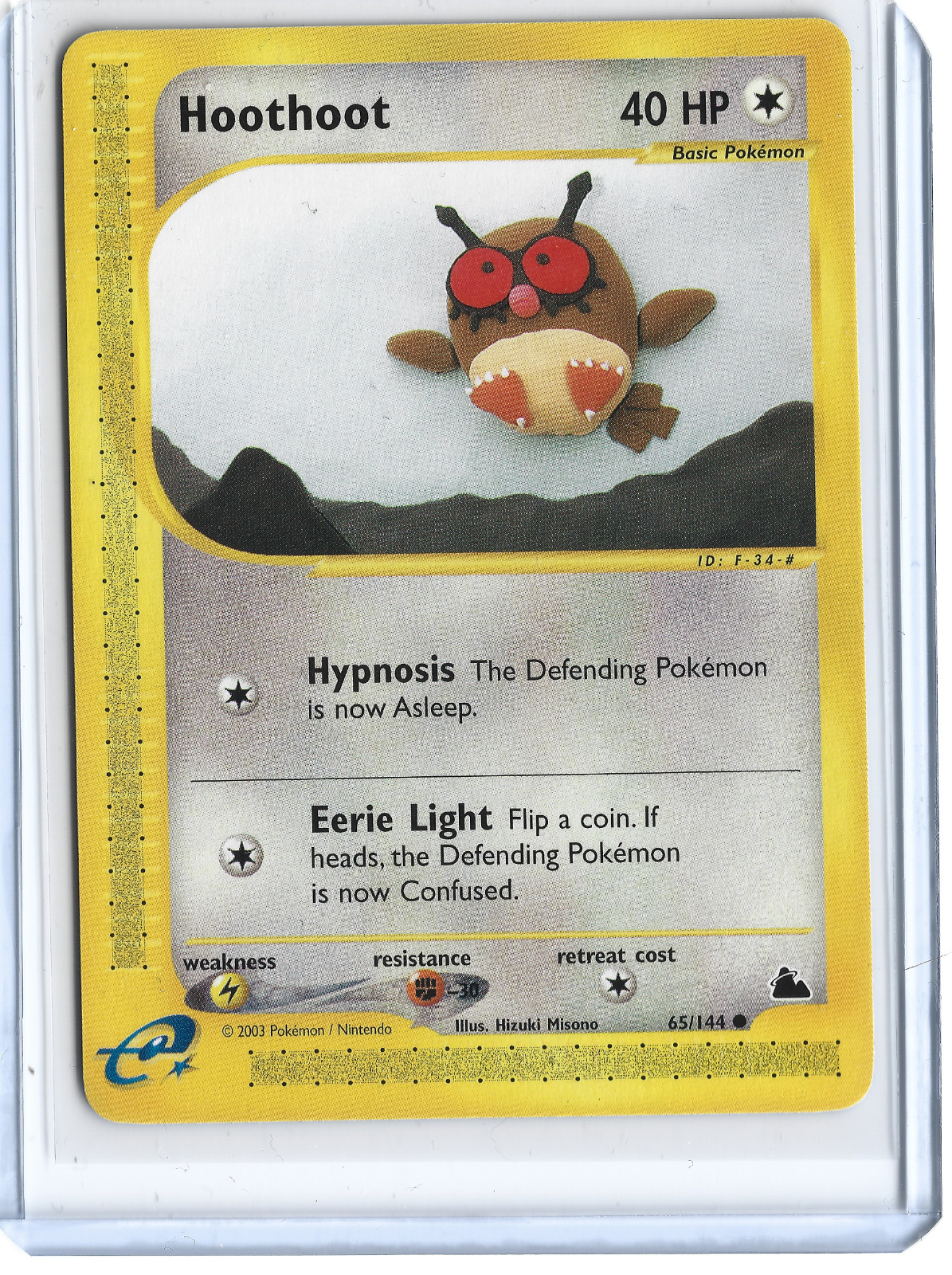 Hoothoot 65/144 Skyridge NM Near Mint (pack fresh)
