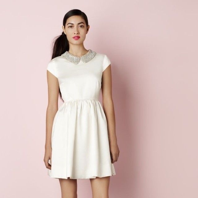 Kate Spade White Ivory Kimberly Rhinestone Collar Wedding