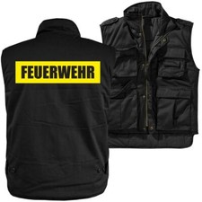 Herren Weste mit Futter Feuerwehr Einsatzkräfte innenfutter herbst Größe S - 5XL