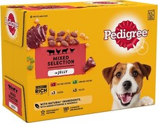 Pedigree Adult Wet Dog Food Pouches Mixed in Jelly 48*100g delicious wet dogfood