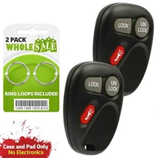 2 Replacement For 2001 2002 Chevrolet Tahoe Key Fob Remote Shell Case