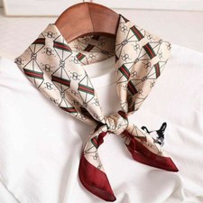 27" Silk Feeling Square Scarf Women Neckerchief Bandana Hair Head Satin Scarves