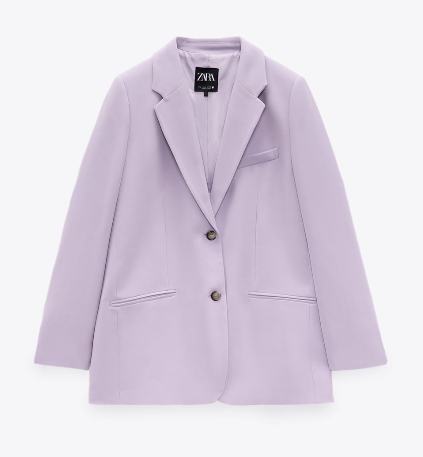 その他 Lilas ZARA WOMEN NEW STRAIGHT CUT BLAZER JACKET PURPLE LILAC XS S