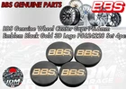 BBS Genuine Wheel Center Caps 76.6mm Emblem Black Gold 3D Logo P5624228 Set 4pcs