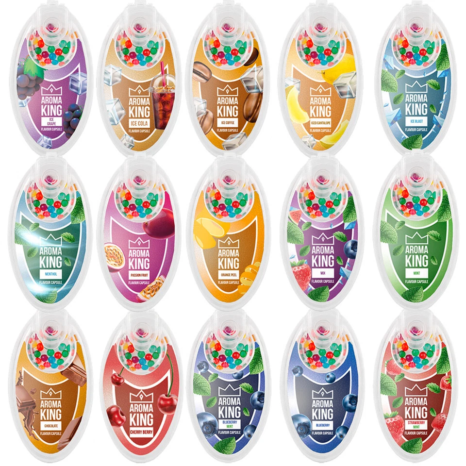 Aroma King Click Kapseln Kugeln Aromaperlen Zigaretten Klick Filter Aromakapsel