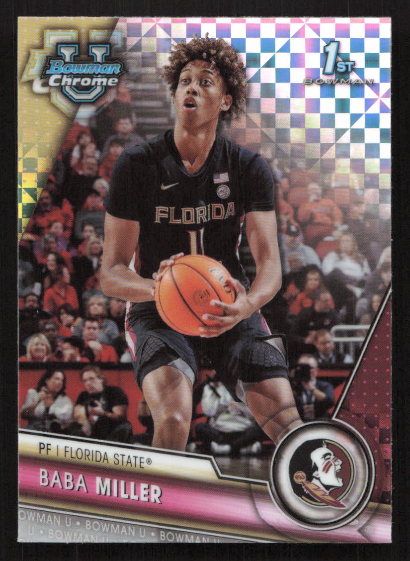 2023-24 Bowman University Chrome Baba Miller X-Fractor #100 Card