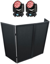 2 Eliminator Lighting ADJ Stryker Wash Moving Head w/Motorized Zoom Black Facade